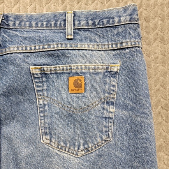 Carhartt Straight Fit Tapered Blue Jeans B18 PRW Men’s Size 44x27 - Picture 7 of 8